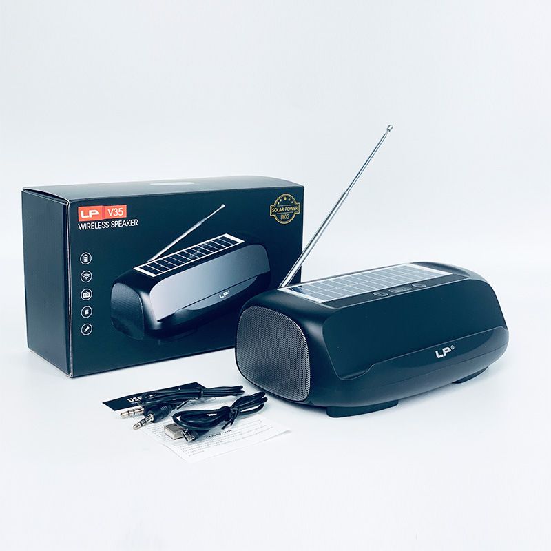 LP-V35 Nouveau support de téléphone domestique sans fil Bluetooth Haut-parleur solaire d'extérieur portable à grand volume_voghion.com