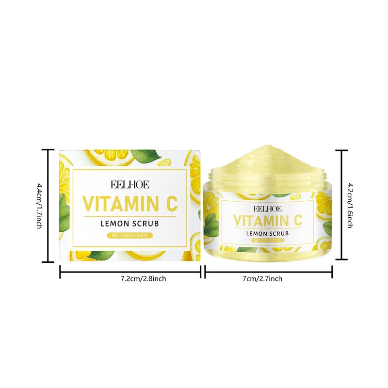 EELHOE Lemon Exfoliating Scrub, Cleansing Soft Firming Nourishing Moisturizing Body Moisturizing Scrub_voghion.com