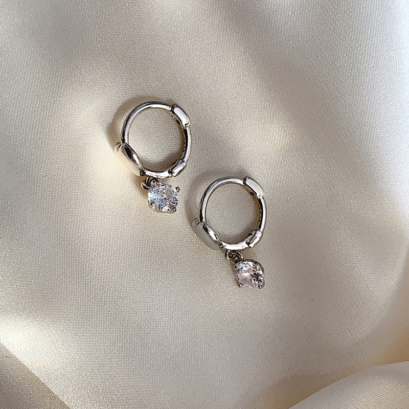Strling Sir VENUS Fashion Zircone Intarsiato Lov Ear Buckl Ladis Swt Heart Ear Hoop Orecchini Jwlry Regalo anelli_voghion.com
