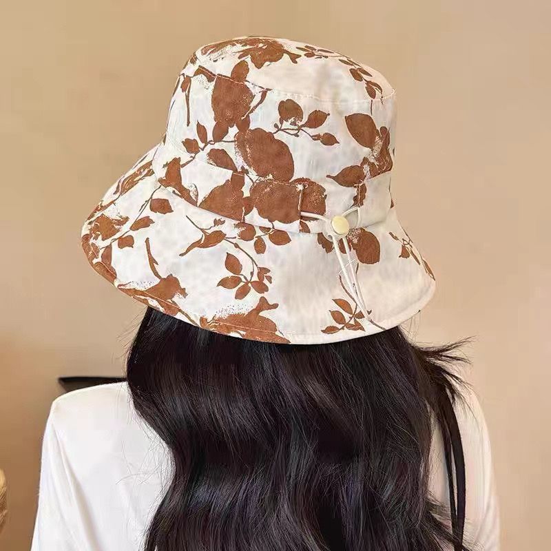 Summer New Foldable Sunshade Sunscreen Sun Hat UV Protection Printed Bucket Hat_voghion.com