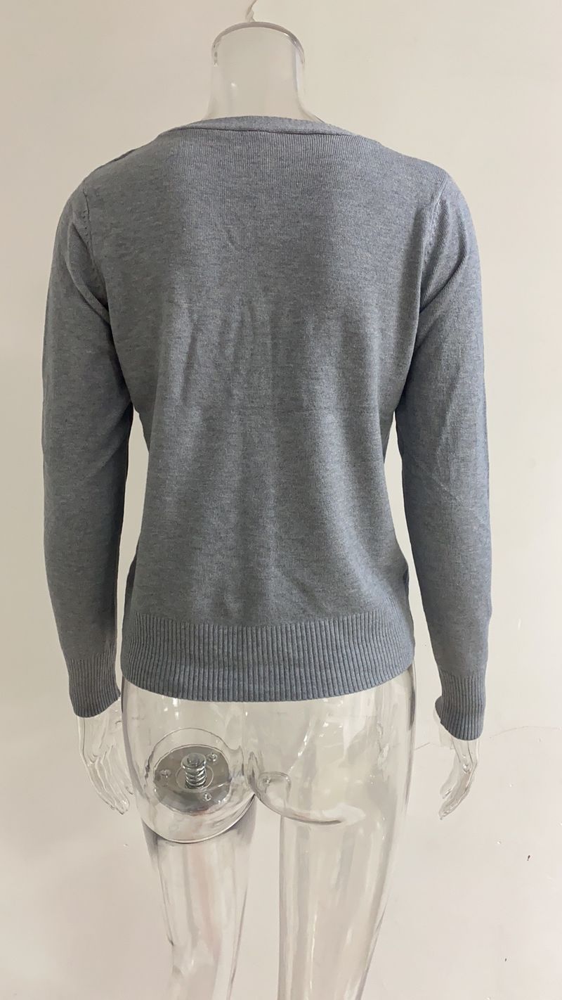 Oversize-Strickjacke mit V-Ausschnitt für Damen – Weicher Pullover aus Wollmischung mit offener Vorderseite für Herbst und Winter_voghion.com