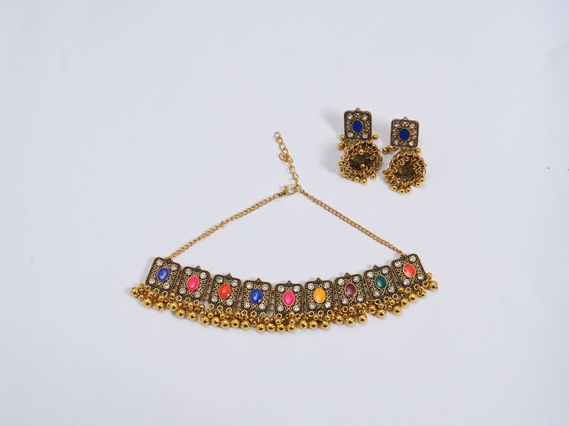 Collier indien unisexe à la mode pour femmes, collier traditionnel de perles en forme de cloche pour mariage Bollywood_voghion.com