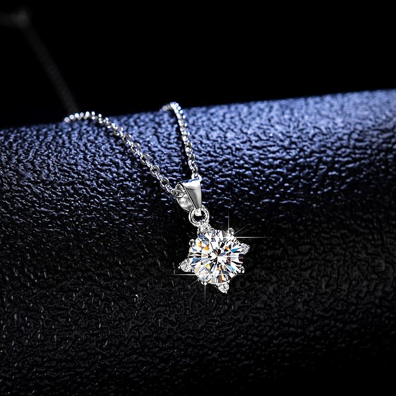Tancise Luxe Persoonlijkheid Zilveren Moissanite Hanger Ketting Dames Classic Tide Party Gift_voghion.com