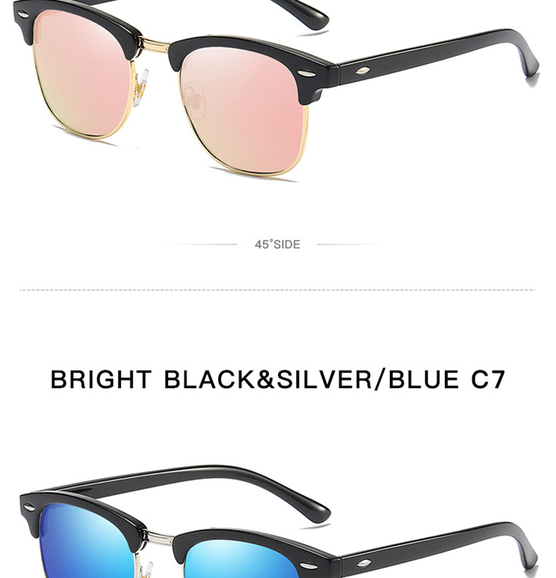 RBROVO Halbrandlose Retro-Sonnenbrille für Herren, 223 Markenbrille für Damen/Herren, klassische Brille für Herren, Lunette Soleil Femme_voghion.com