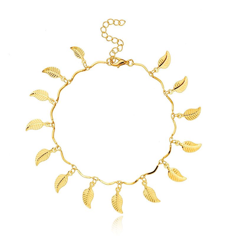 Summer New Bohemian Style Beach Chain Metal Set Fashion Multi-layer Adjustable Anklet For Women_voghion.com