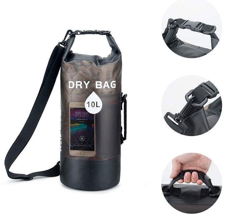Nueva bolsa tipo cubo impermeable de PVC para deportes al aire libre, bolsa para natación, playa, senderismo, bolsa impermeable para la deriva_voghion.com