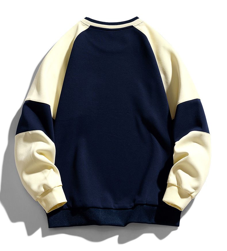 Abbigliamento da uomo Felpa con cappuccio girocollo autunno e inverno da uomo Uomo Patchwork Contrasto di colore Pullover con bordo vuoto Camicia con fondo allentato Marea_voghion.com