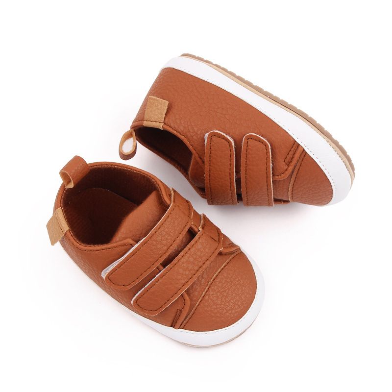 Mère et enfants printemps et automne chaussures bébé 3-6-12 mois bébé double Velcro chaussures enfant en bas âge chaussures bébé M22-13_voghion.com