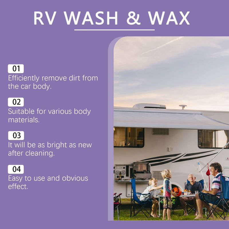 Rayhong Motorhome Cleaning Solution, One Step Cleaning Easy Decontamination Bright As New Anti-Uv Coating Agent_voghion.com