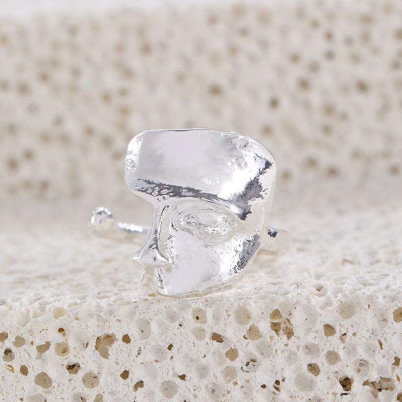 Maschera smerigliata da uomo, minimalista, alla moda e unica, aperta per le donne, anello per indice da strada in stile hip-hop_voghion.com