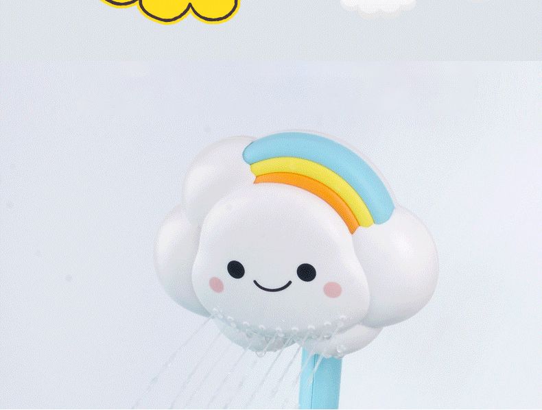 Baby Badespielzeug Wolke Badewanne Duschen Badetüllen Saugnäpfe Klapphahn Kinder Badespielzeug Niedliche Sprühdusche Kinder Geschenk_voghion.com