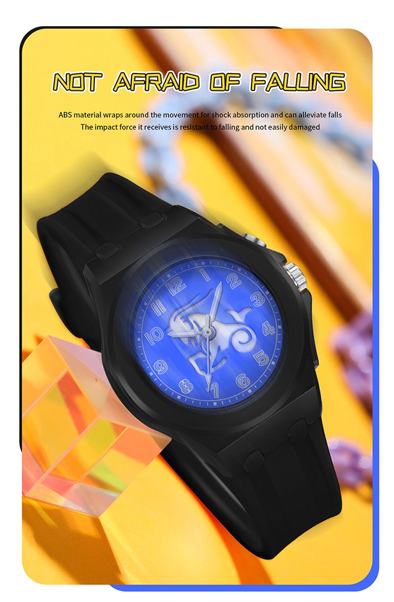 Kids' Digital Quartz Watch With Zodiac Design, Glow In The Dark, Water Resistant, Fashionable Student Wristwatch For Boys And Girls_voghion.com