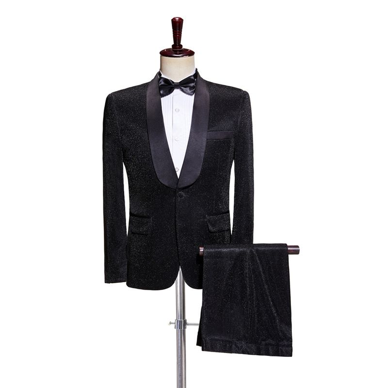 CT Host Green Fruit Collar Colorful Shiny Silk Suit Set Singer Stage Performance Costume Photo Studio Bar DJ Men's Formal_voghion.com