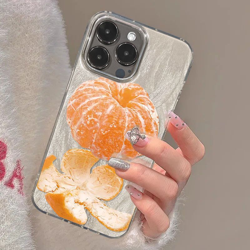Peeling Orange Suitable For Xiaomi 15/14 Pro Phone Case New 13 Ultra Shockproof 12/11 Feather Gauze 10s_voghion.com