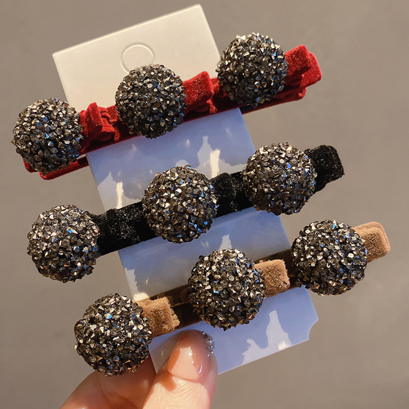 XinWq Rhinestone Heart Decor Elegantne juuksenõel Lint kahekihiline juuksenõel juukseklambrid juukseaksessuaarid_voghion.com