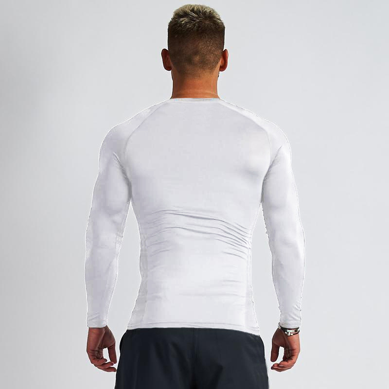 T-shirt fitness PRO attillata ad asciugatura rapida da uomo autunno sport all'aria aperta corsa allenamento maglia elastica a maniche lunghe basket_voghion.com