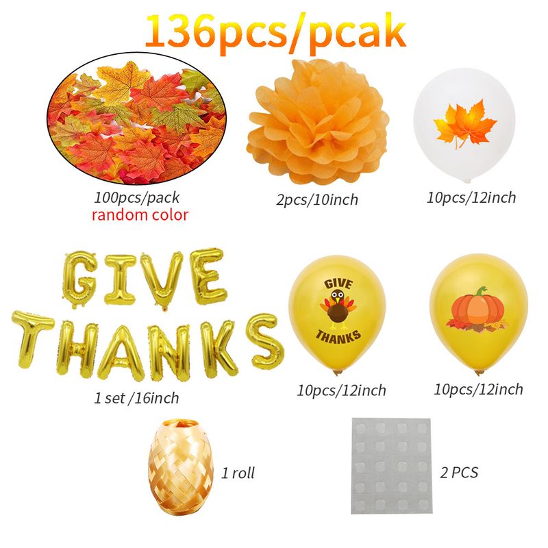 Thanksgiving-Party-Dekorationen – Truthahn-Ahornblatt-Kürbis-Latexballon-Set mit „GIVE THANKS“-Ballons_voghion.com