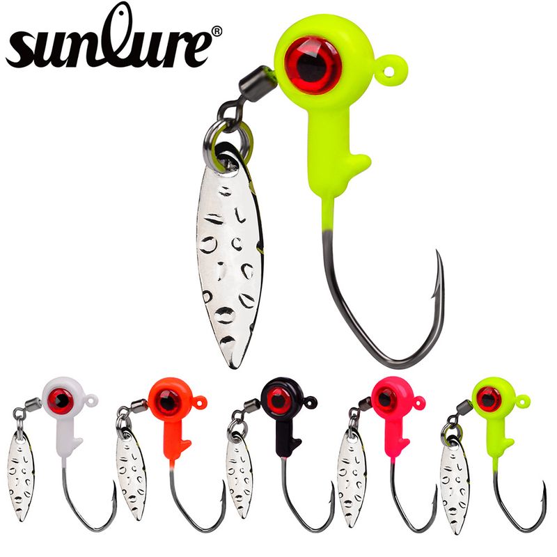 Soft Bait Weighted Lead Head With Swivel Spinner Anti-Hooking Lure 1.4g 1.6g 3g JIG Hook_voghion.com