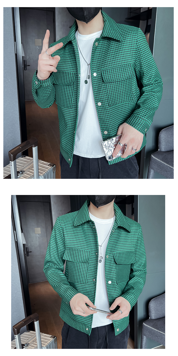 Giacca a griglia Qianniao di Design sense, versione coreana, abbigliamento casual maschile, stagione primaverile e autunnale, marchio alla moda,_voghion.com