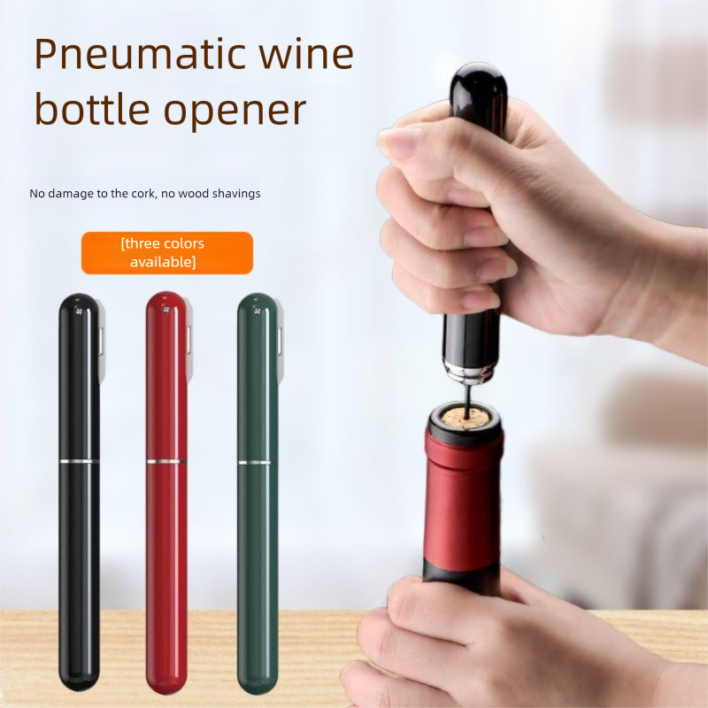 Red Air Pressure Pen-Shaped Professional Magic Corkscrew High-End Wine Opener_voghion.com