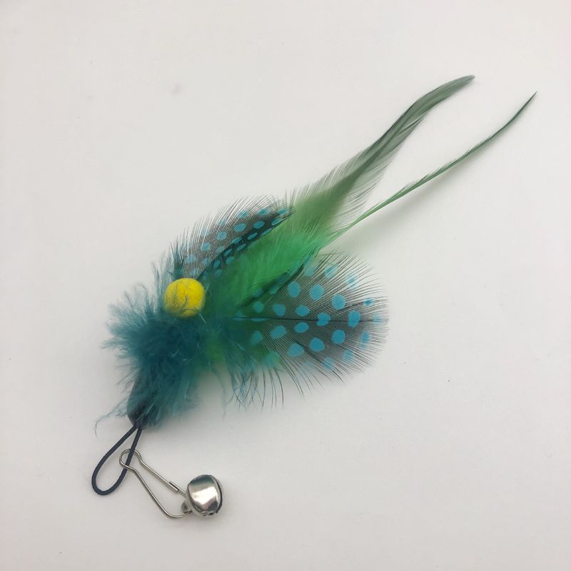 Tête de rechange pour jouet pour animaux de compagnie, baguette en plumes, insectes volants_voghion.com