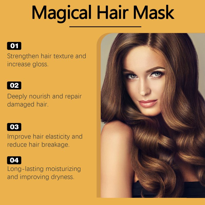 EELHOE Softening and Moisturizing Hair Mask, Hydrating and Moisturizing Hair Care Improves Dry Frizzy Forked Hair Conditioner_voghion.com