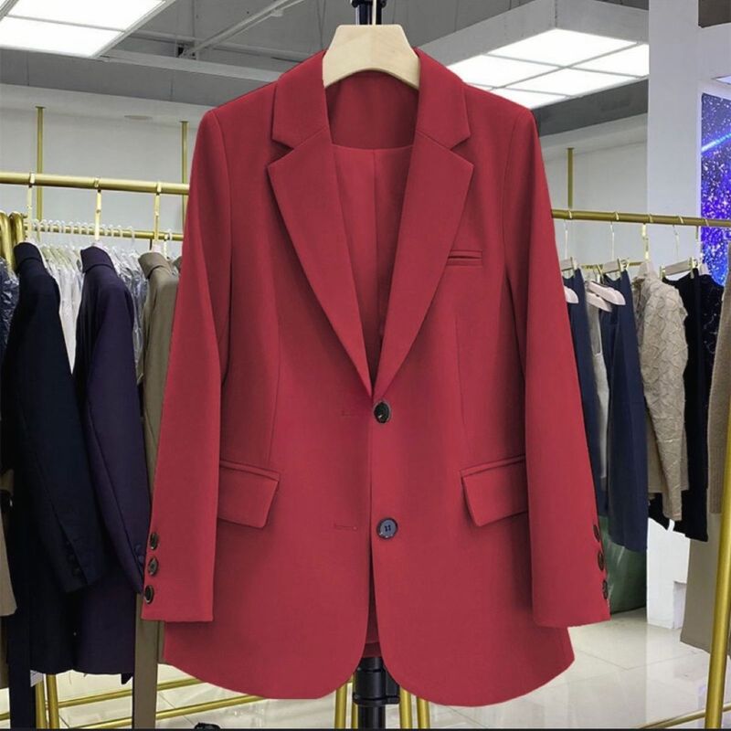Elegante giacca blazer da donna - Versatile cappotto casual oversize per primavera e autunno, disponibile anche in taglie forti_voghion.com