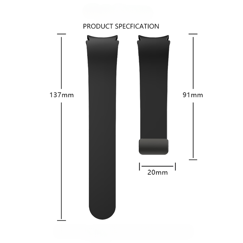 Samsung Watch 6 20 mm-es férfi mágneses összecsukható csattal ellátott szilikon alkalmi divatos óraszíj_voghion.com