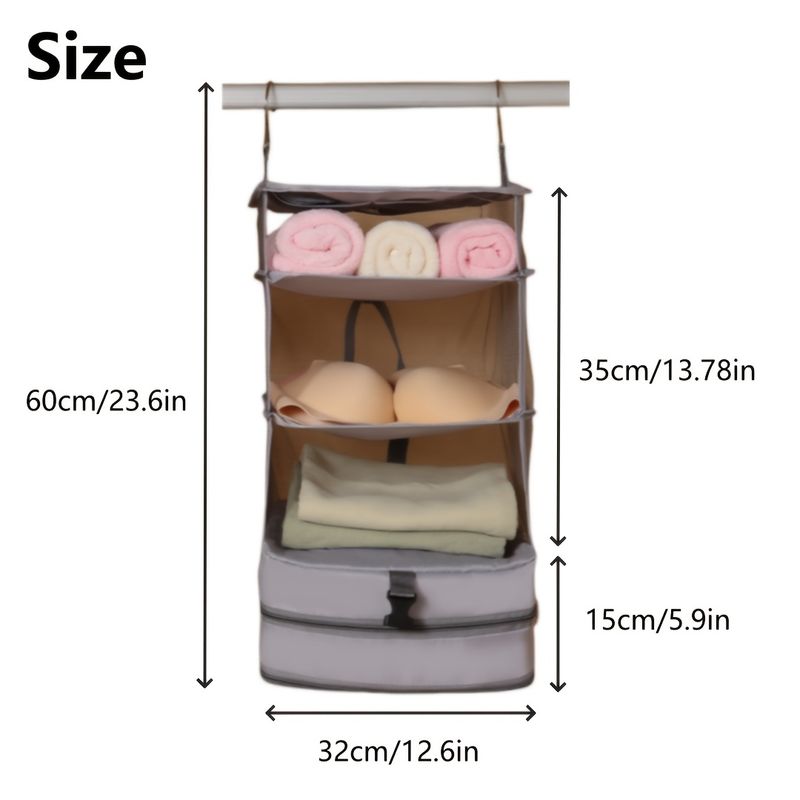 Foldable Hanging Packing Organizer - Large Capacity Travel Storage Bag Portable Sortage EU_voghion.com
