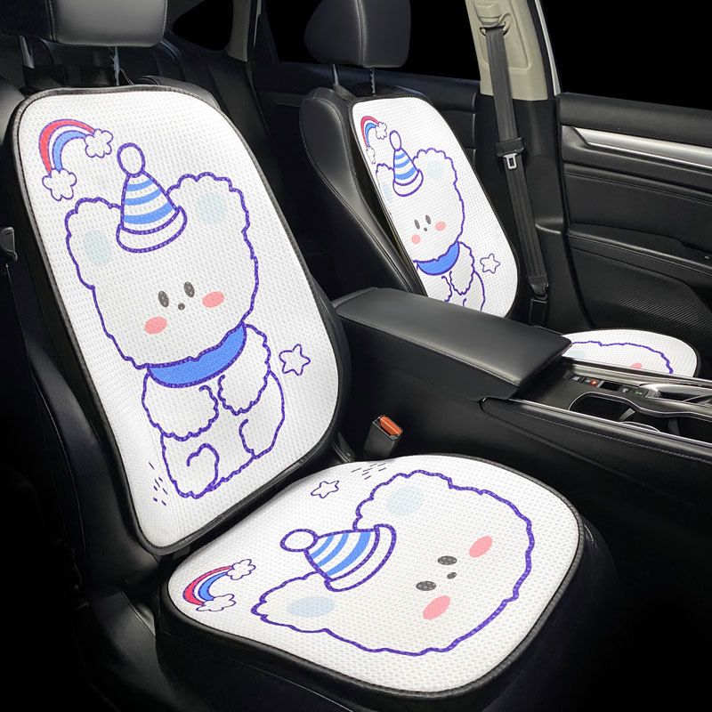 Jastuk za auto, ljetna cool prostirka, monolitna, Cyber, slavna osoba, crtani film, ledena svila, prozračna, stražnja sjedala, set od tri dijela, božica, univerzalna_voghion.com
