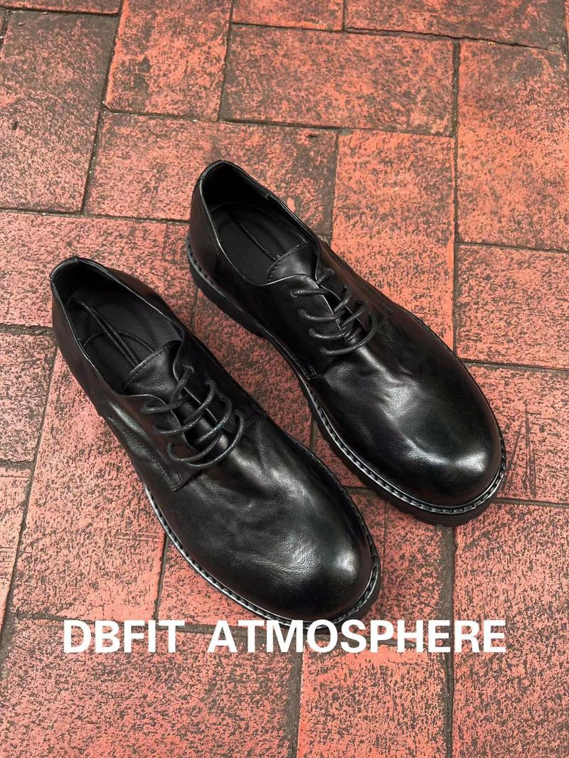 Horse Skin Washed Casual Odlight Distressed Micro Pleated Shoes For Four Seasons_voghion.com