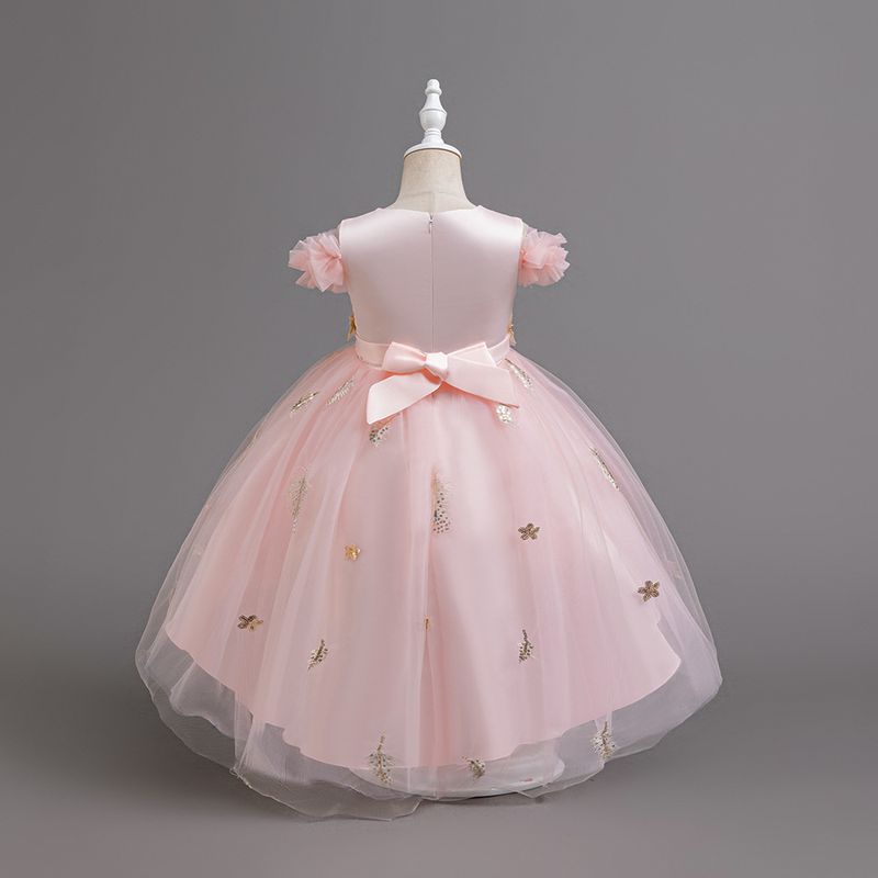 Kinderkleding Meisjes Strapless Trouwjurk Verjaardag Feest Prestaties Sleepjurk Kinderjurk_voghion.com