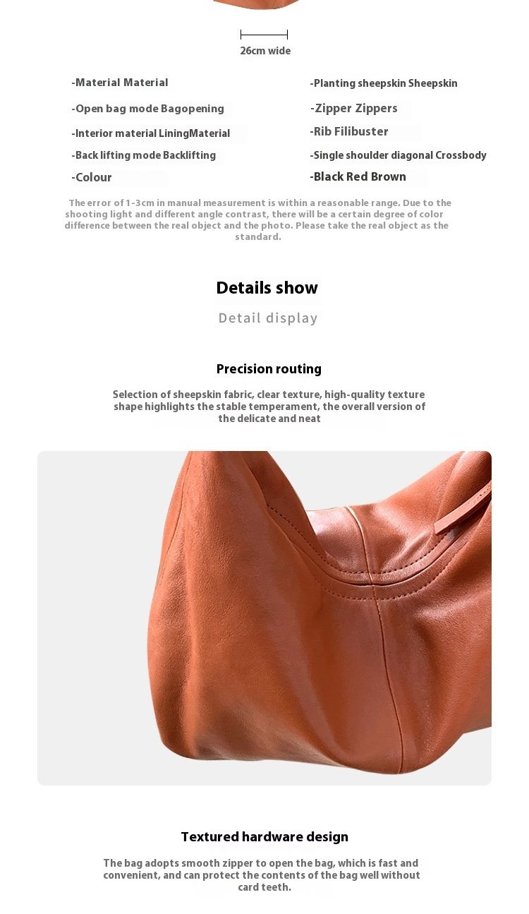 Borsa tote per donna 2024 nuova borsa a tracolla in pelle conciata al vegetale da donna, grande capacità, hobo di fascia alta_voghion.com
