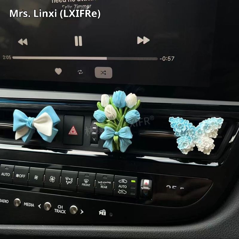 Small Deng Small Deng Perfume Car-mounted Air Vent Aromatherapy Car Interior Goddess Style Bowknot Fragrance_voghion.com