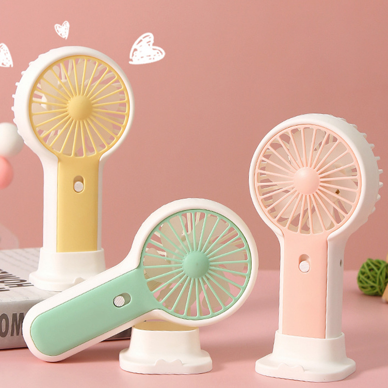 Ruixingst Handheld Fan With Phone Holder Push Button Hands Free Desktop Mini USB Fan Rechargeable Portable Hand Fan Outdoor_voghion.com