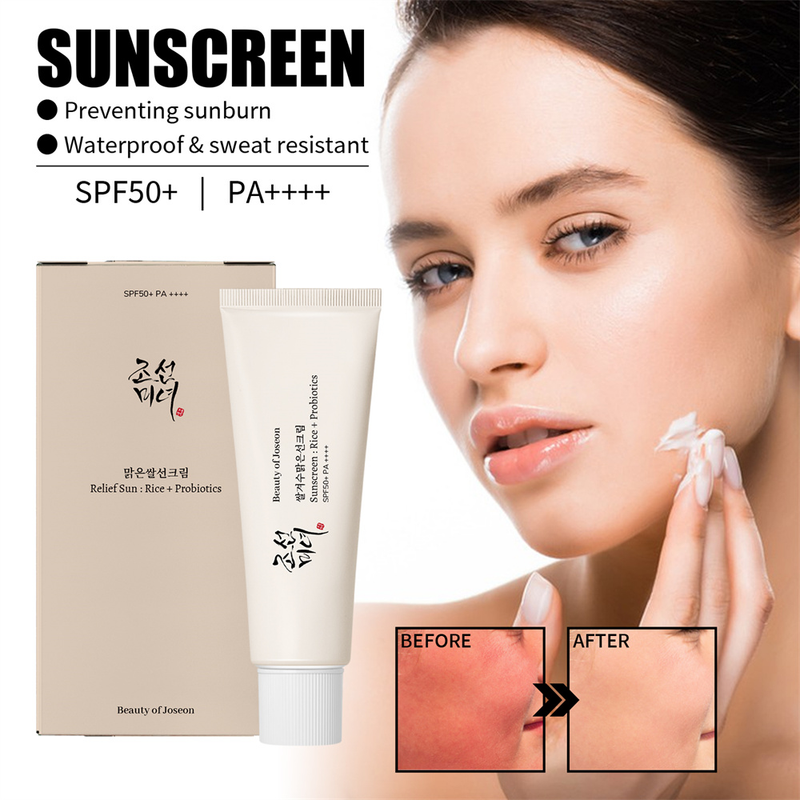 Hidratante arroz spf50 + probiótico sóis proteção da pele maquiagem refrescante creme solar resistência uv facial_voghion.com
