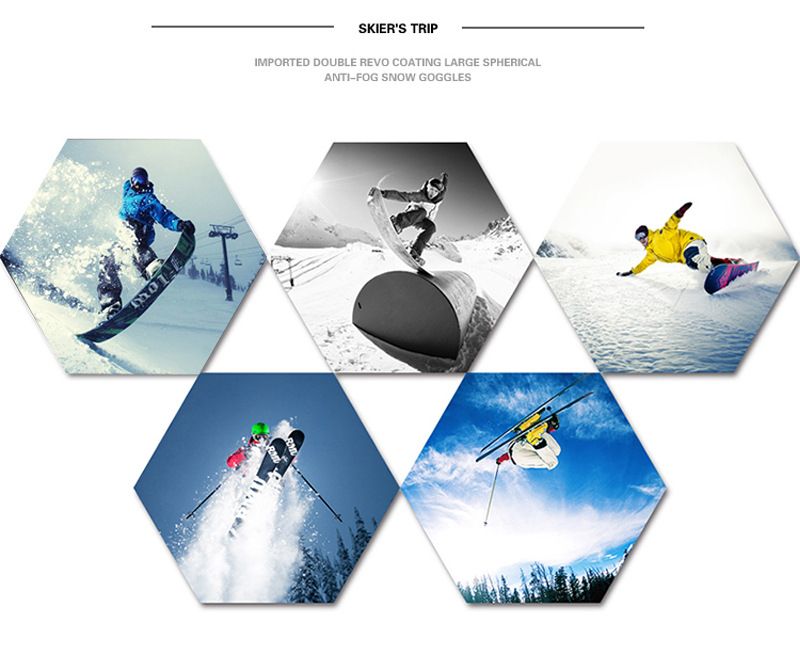 Children's high-definition spherical skiing protective glasses, skiing goggles, double-layer anti fog skiing glasses, UV protection_voghion.com