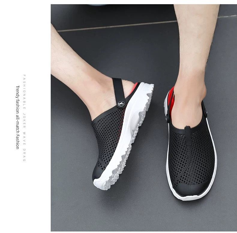 Pantofole estive da uomo alla moda antiscivolo per padre di mezza età, sandali per anziani con punta chiusa e suola spessa_voghion.com