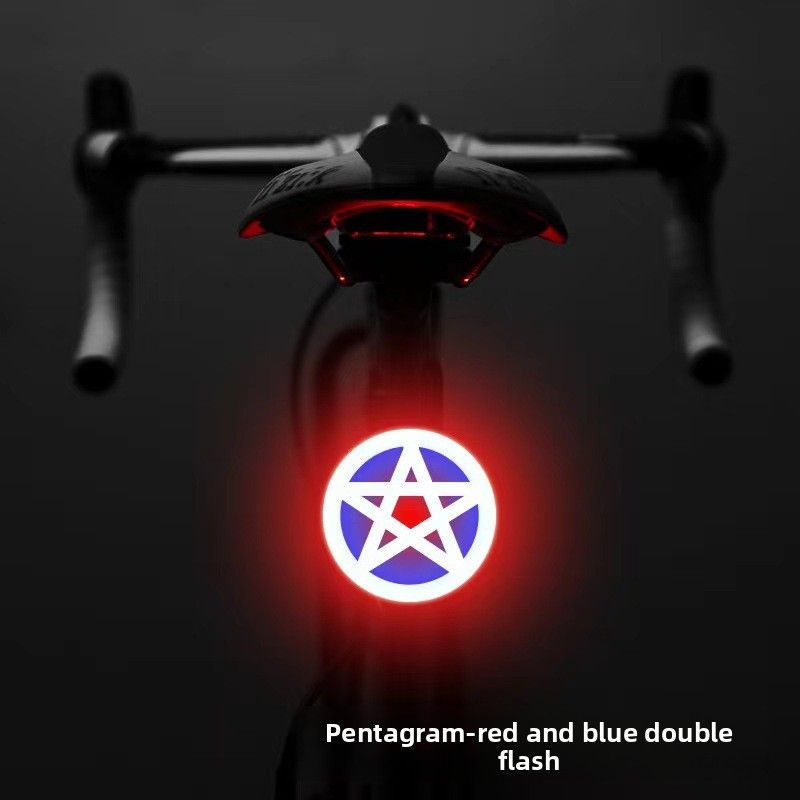 Fahrrad Herz Schwanz Nacht Reiten USB Lade COB Warnung Licht Blinkt Hohe Helligkeit Zubehör_voghion.com