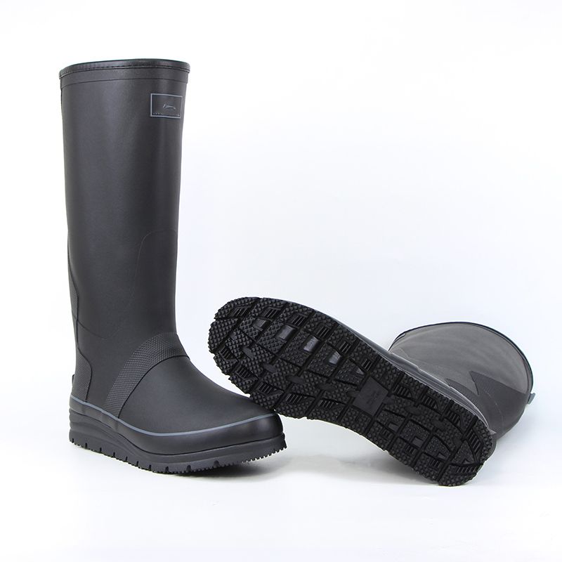 Warm High-End Solid Color Natural Rubber Fishing Rain Shoes_voghion.com