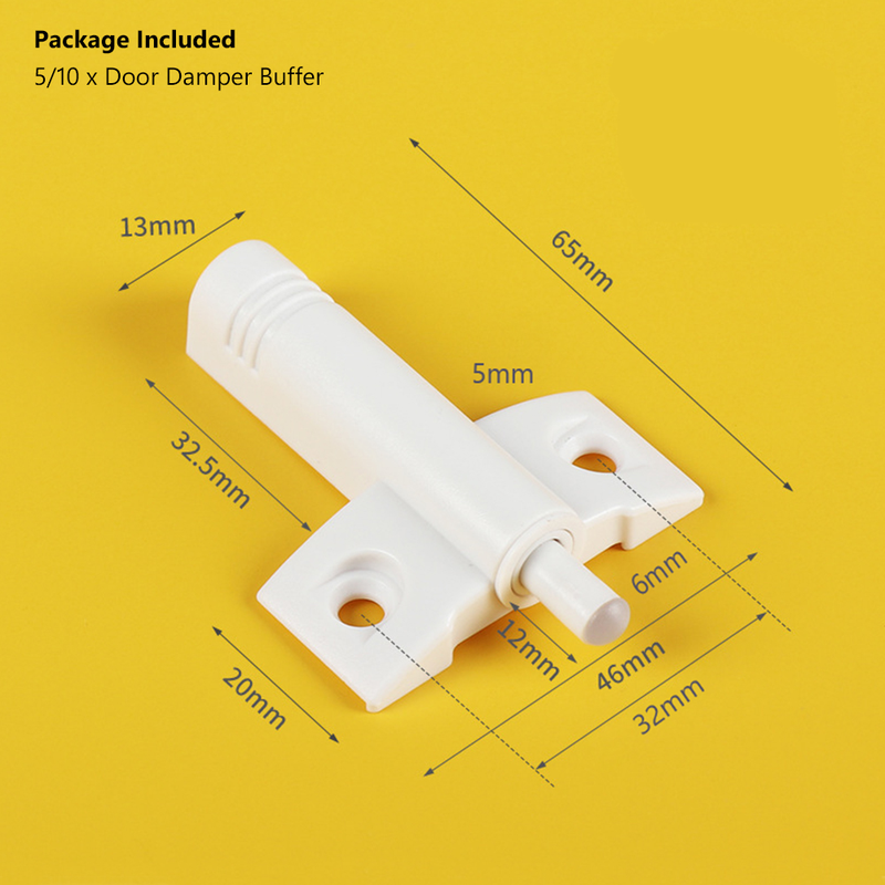 5pcs High Quality Gray White Cabinet Door Damper Buffers Stop Damper Kitchen Drawer Quiet Close With Screws Soft Closer Cabinet_voghion.com