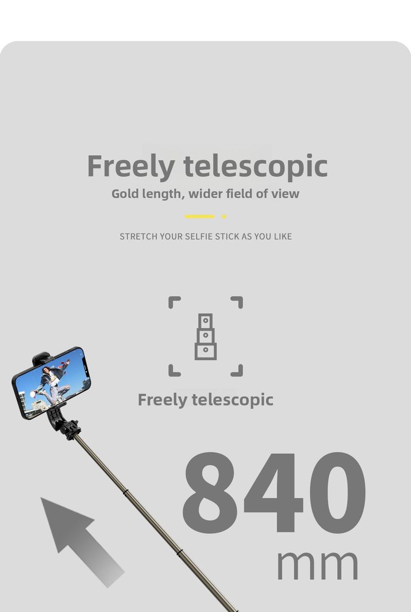 Mobile Phone Bluetooth Selfie Stick Mini Integrated Tripod LED Filling Light Bracket Photo Live Broadcast Artifact_voghion.com