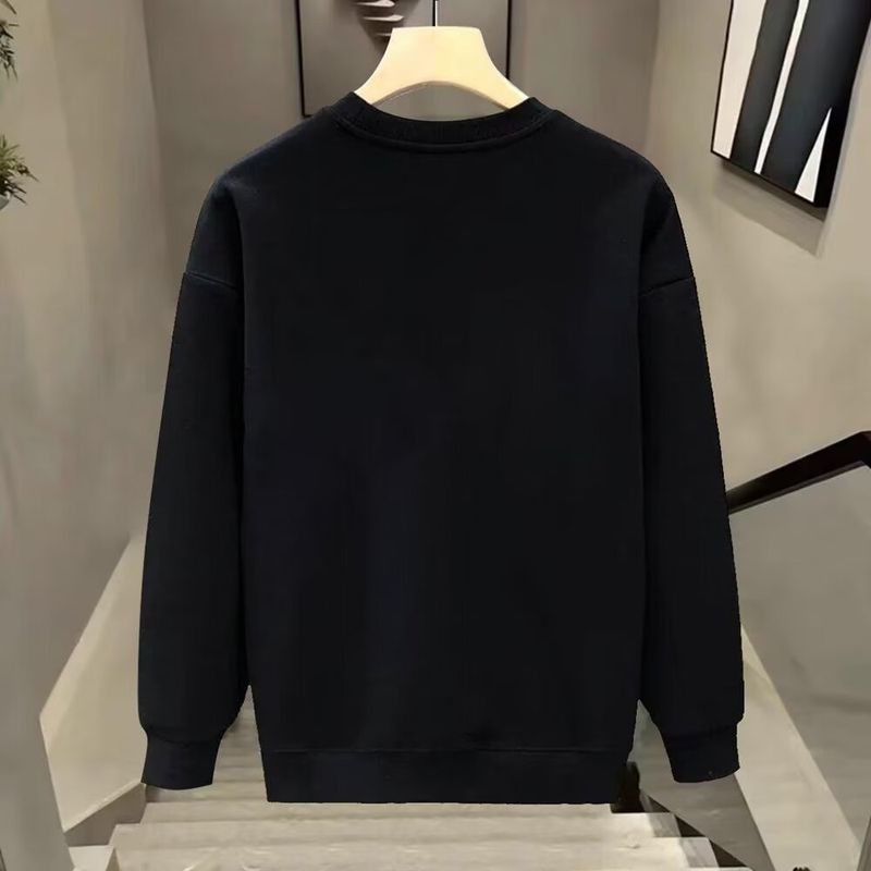 Herrenbekleidung Crewneck Sweat Herren Loose Design Sense Smiley Print Style Retro Instagram Style Modisches Markenoberteil für Frühling und Herbst_voghion.com