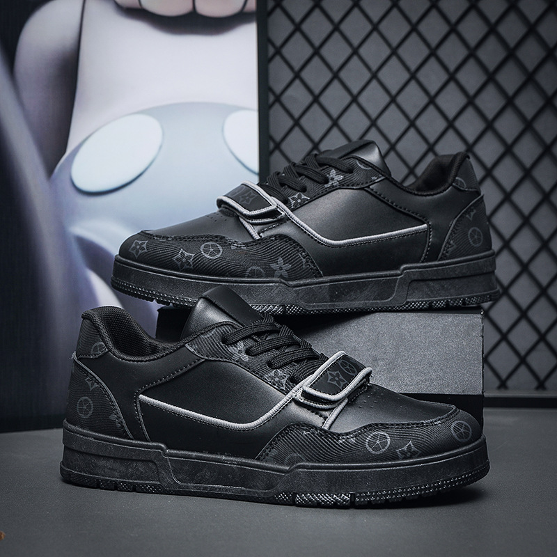 Produttore Scarpe con pannello in pelle V02 Scarpe da tavolo per studenti dal taglio basso Piccole scarpe bianche da uomo stile Hong Kong stile moda scarpe alla moda scarpe casual_voghion.com