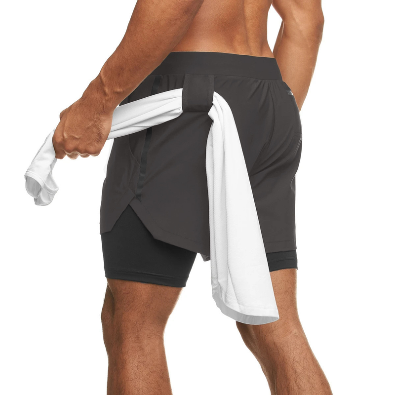 Men's Running Shorts With Built-In Liner – Gym & Beach 5-Inch Workout Shorts For Muscle Training (Breathable & Quick-Dry) – Athletic Casual Wear_voghion.com