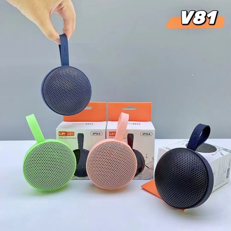 New LP-V81 Bluetooth Outdoor Wireless subwoofer Waterproof Handheld Mini Card Speaker Gift_voghion.com