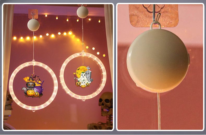 Remote Control Halloween Light Decorations – LED Animated Running Lights With Spooky Ghost, Pumpkin, Bat, Skeleton & Castle Designs_voghion.com