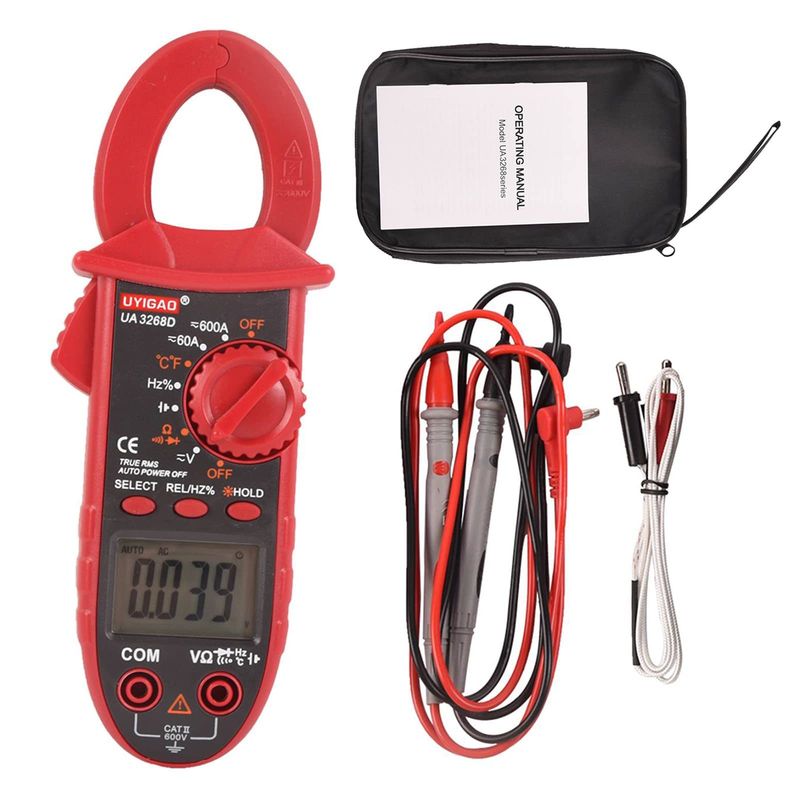 Digital Clamp Meter TRMS 6000 Counts, Clamp Multimeter AC/DC Voltage Clamp Meter 600A AC/DC Current Meter Auto-ranging Measures Resistance, Capacitanc_voghion.com
