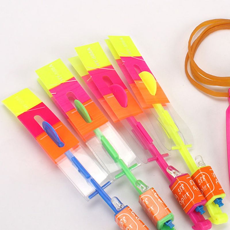 Happyhouse 1 set Slingshot Racheta Elastic Ușor de Asamblat Plastic Uimitor Lumină LED Slingshot Jucărie zburătoare pentru petreceri_voghion.com