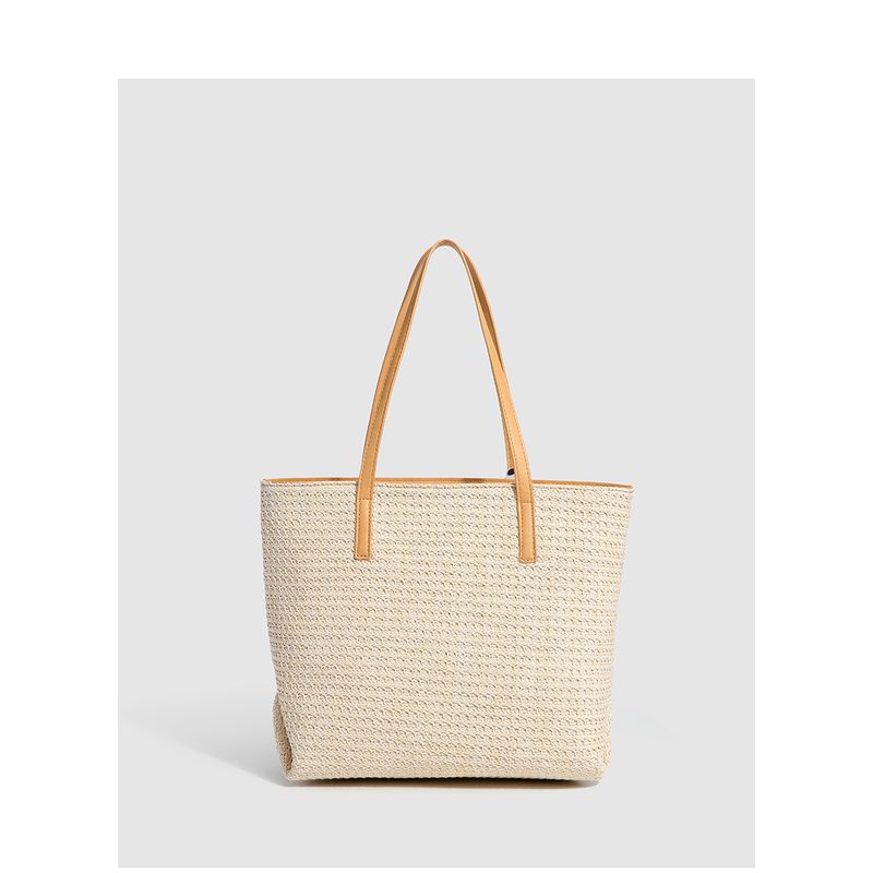 Grastasche für den Unterricht, große Kapazität, Freizeitspitze, gewebte Umhängetasche für die Sommerarbeit 2024, Einkaufstasche_voghion.com